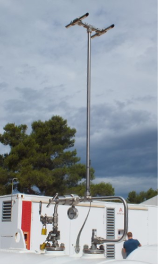 Photo of a safety release system at a hydrogen generation plant.