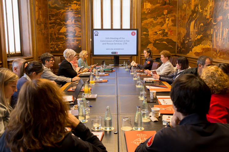 The Commission for Women in Fire & Rescue at their meeting in Barcelona, Spain 2019 