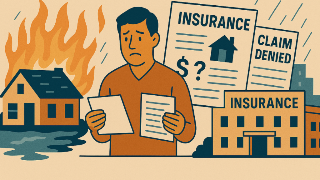 Wildfire insurance crisis in southern California. Executed by MS CoPilot from a prompt by Bjorn Ulfsson.