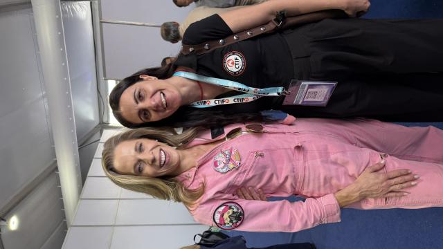 Zisoula Ntasiou, vice president pf CTIF at FIDAE 2026 in Chile