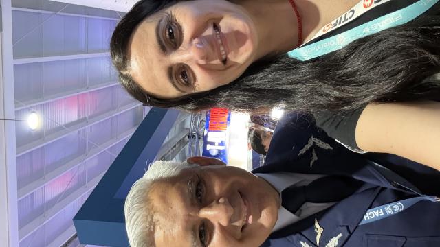 Zisoula Ntasiou, vice president pf CTIF at FIDAE 2026 in Chile