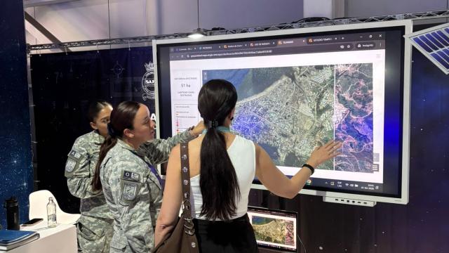 Zisoula Ntasiou, vice president pf CTIF at FIDAE 2026 in Chile