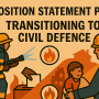 CTIF transitioning to civil defence. From an idea by Bjorn Ulfsson / CTIF, executed by MS CoPilot. 