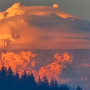 Pyrocumulus clouds, seen from Coquitlam, B.C., are pictured forming above the Boston Bar wildfire on July 21. (Submitted to the CBC.ca by @Brad604/X) 